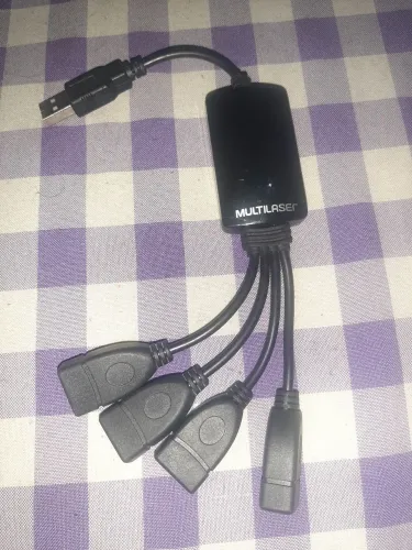 Hub Usb 4 Portas Flexível Multilaser 2.0 480mb/s Ac042