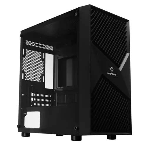 Gabinete Gamer OnePower Fractal Preto *Sem fan* - Micro-ATX e Mini-ITX - WZetta