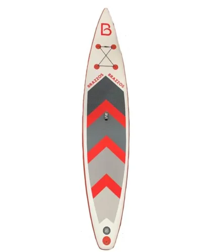 Stand Up Paddle Inflável Brazzos Race 12'6 + Remo de Carbono + Bomba Titan