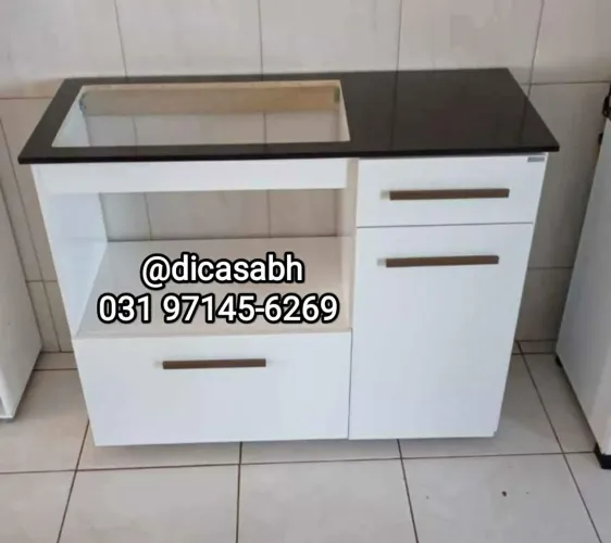 Armário cortado para cooktop 