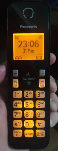 Telefone Panasonic com Display e Identificador de Chamadas