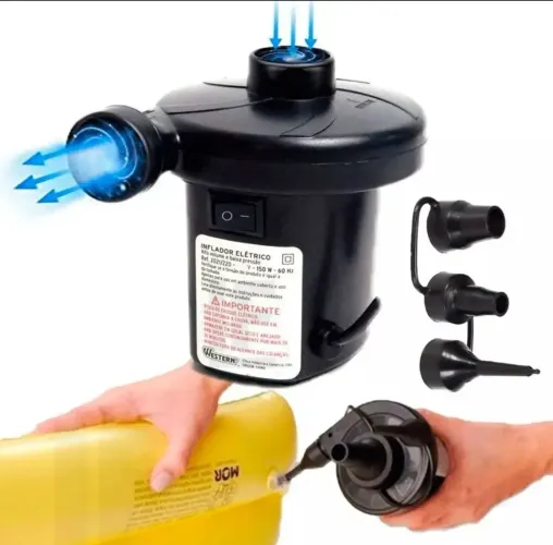 Inflador Elétrico para Colchões e Infláveis - Novo