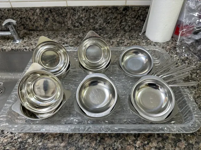 CONJUNTO INOX 12 Taças para sobremesa e sorvetes 
