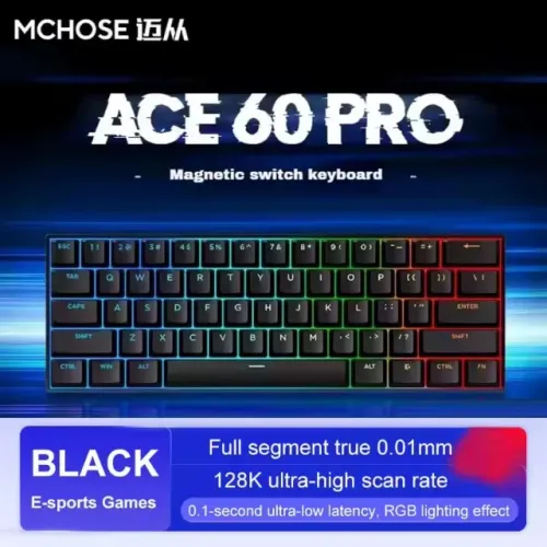 Teclado Mecânico De Eixo Magnético Mchose Ace60 Pro - C/ Fio