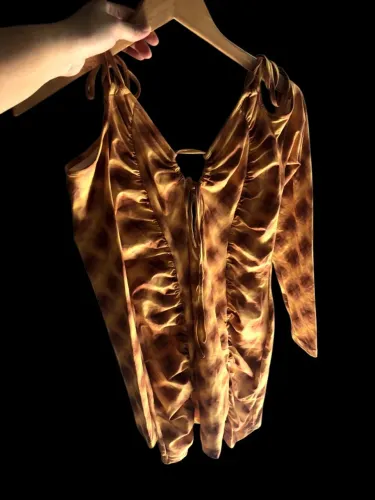 Vestido Estampado animal print usado