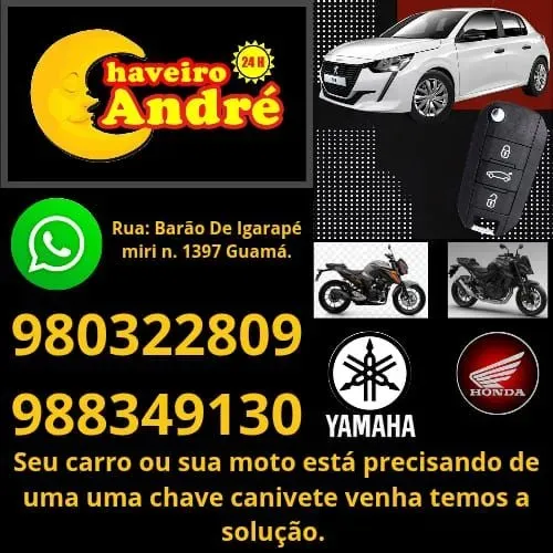 (Chaveiro André 24 horas *) * especialista em serviços automotivos.
