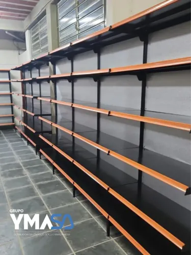 Gôndolas Prateleiras na cor Preto (novas de fábrica)