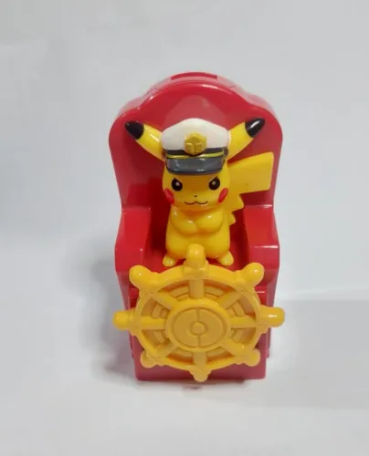 Boneco Marinheiro Capitão Pikachu Pokemon Coleção Mc Donalds