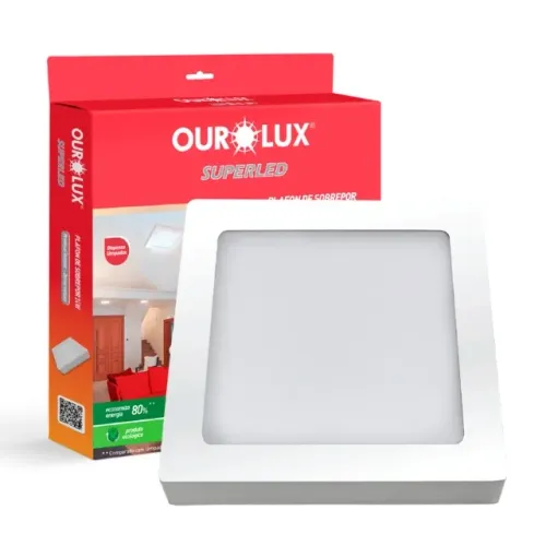 Painel Sobrepor 24W Ourolux ( Honestidade e Qualidade JK Eletrõnicos).