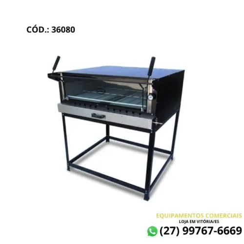 Forno industrial a gás Refratário 80 x 60 Cristal Aço