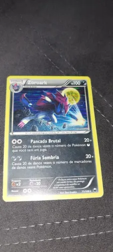 Card Pokémon Zoroark Raro - Edição em Português 71/108, Poder Sombrio