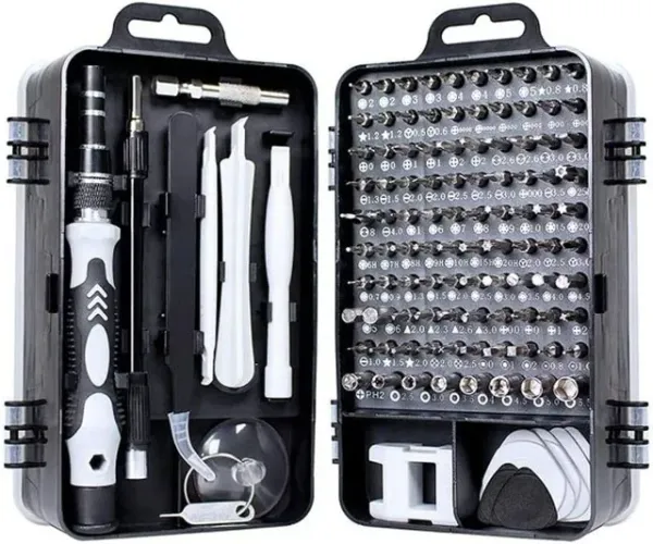 Conjunto de chaves de fenda de precisão 115 em 1 kit de ferramentas de reparo!
