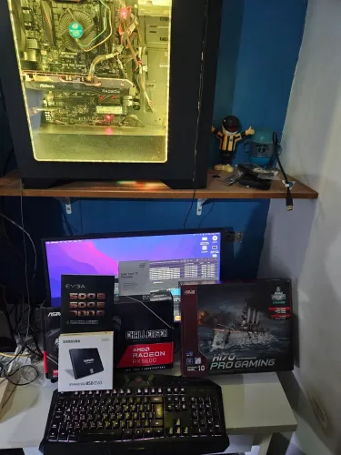 Pc para jogos completo i7, rx6600, rgb (teclado, mouse, monitor) e compatível com macOS