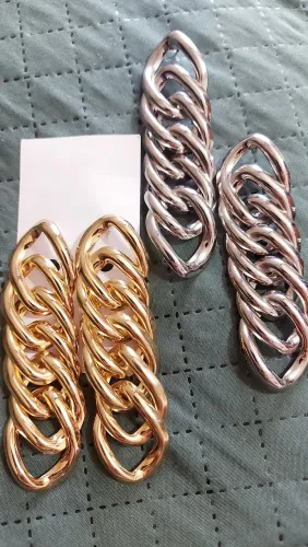 Brincos Argolas Duplas - Dourado e Prata