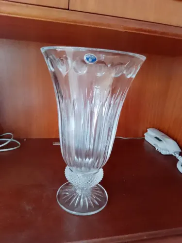 Vaso para Flores de Cristal Bohemia