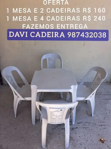 Mesa e Cadeiras s4 zz Ipanema xj uy t6s xn de Plástico - Oferta!