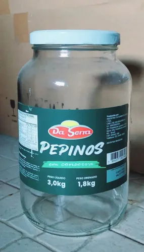 Vidros de conservas 3kg vázios!!!