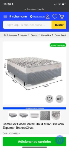 Cama Box com mola ensacada Herval