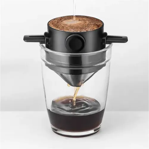 Mini Filtro Coador De Café Reutilizável Portátil Inox