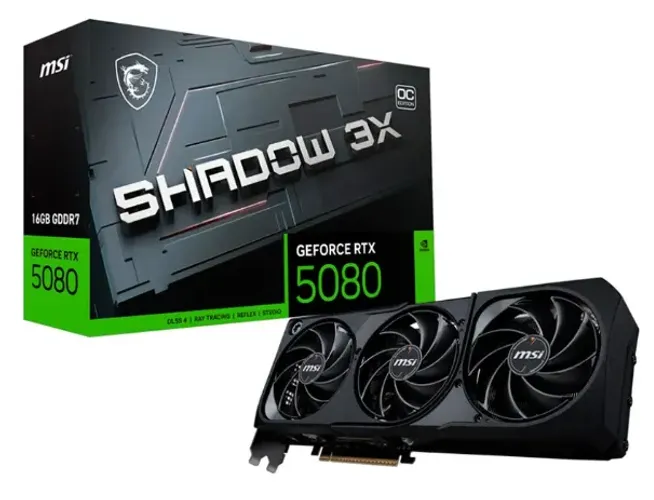 Placa de Vídeo MSI GeForce RTX5080 16G, 16GB 256bits - G5080-16S3C DDR7