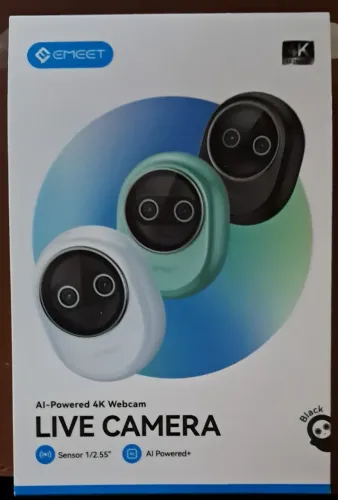 Webcam 4K emet Pisko + com sensor Sony 1/1.55" e foco por IA