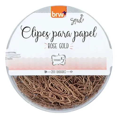 CLIPES PARA PAPEL MINI 05 ROSE GOLD 200un BRW