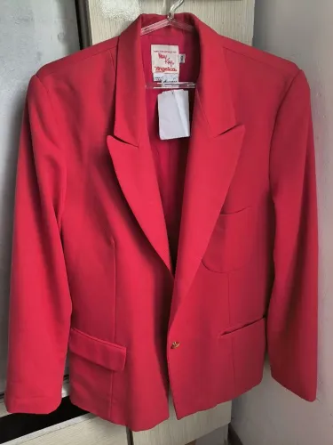 Blazer alongado vermelho vintage 