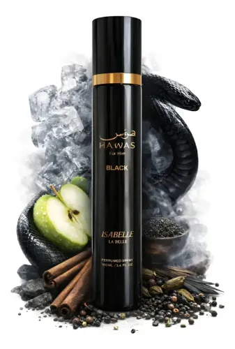Body Splash Arabe Masculino Hawas Black 300ml Oriental