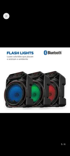 Caixa de Som Bluetooth voltagem Bivolt Novava