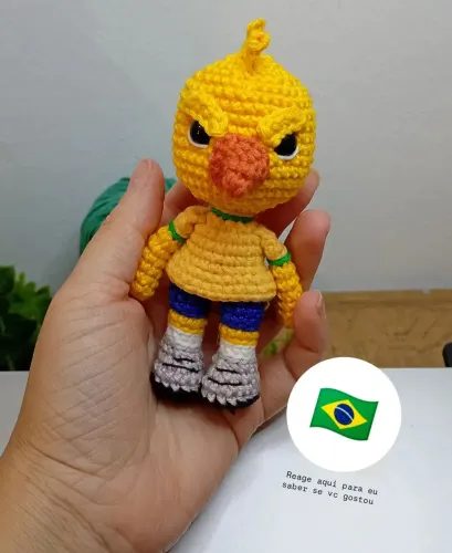 Mascotes Copa Canarinho Pistola Clutch Zayu Maple Brasil EUA México Canadá Amigurumi