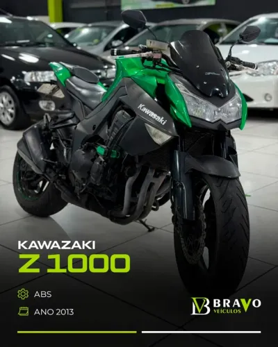 KAWASAKI Z1000 ABS 2012/2013 ? POTÊNCIA, PRESENÇA E ESPORTIVIDADE!