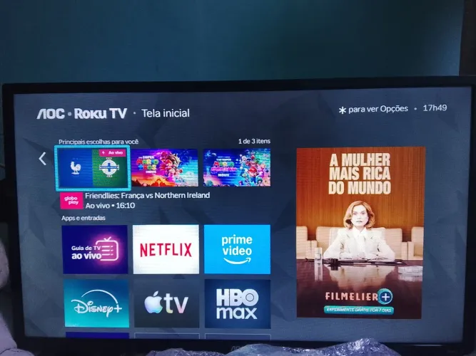 Televisão smart AOC 32 polegadas sem marcas de uso