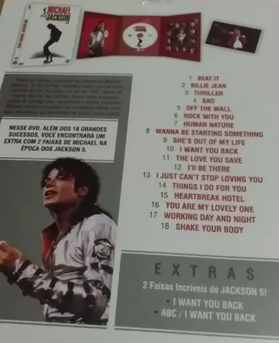 DVD Michael Jackson Edição de Luxo em relevo + 1 Cartão - The Best Of