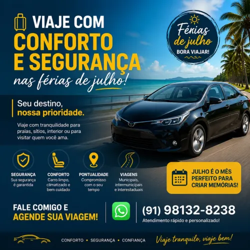 Viagem nas férias de julho com conforto e segurança