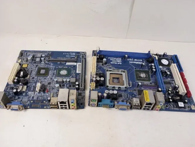 Kit Lote 2 Placas-Mães Desktop (ECS NM70-I Celeron + ASRock G41M-VS3 LGA 775 DDR3) - p/ Pe