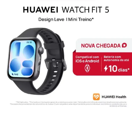 Smartwatch Huawei Watch Fit 5 Novo Cinza IOS/ANDROID