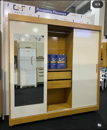 Guarda roupa casal Porta de Correr 2.02 de Florença - Novo e embalado!!