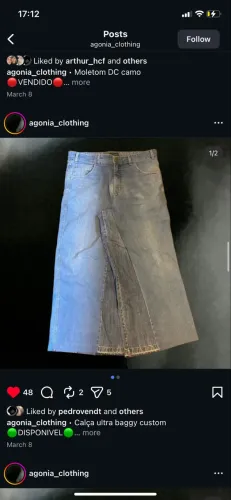 calça ultra baggy custom
