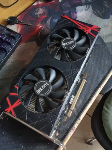 Placa de video queimada Rx 580 8gb Elsa Gddr5 2048sp 256bit Preta