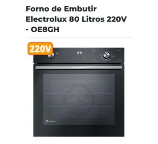 Vendo Cooktop 5 Bocas Mesa Vidro + Forno de Embutir 80 lts Eletrolux novo sem uso!