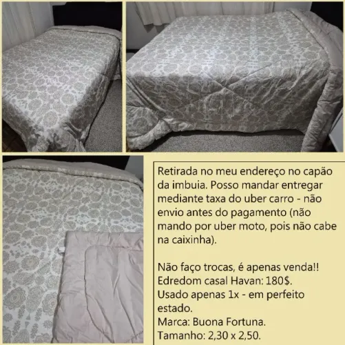 Edredom grosso casal Havan, perfeito estado