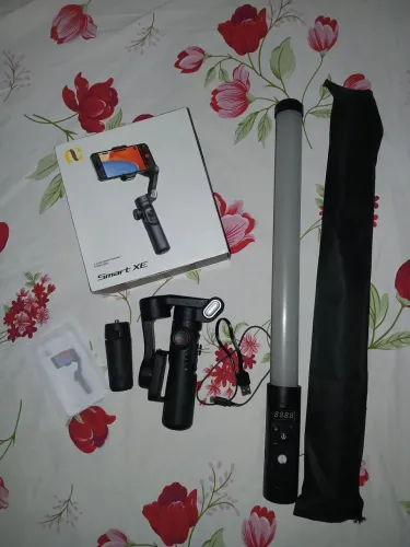 GIMBAL NA CAIXA + BASTÃO DE LED RGB COM ESTOJO (((ACEITO OFERTAS)))