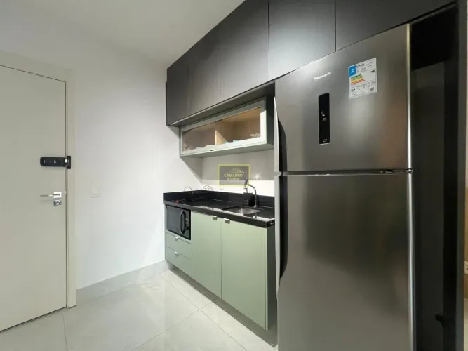 Stúdio mobiliado em prédio recém construído de alto padrão
