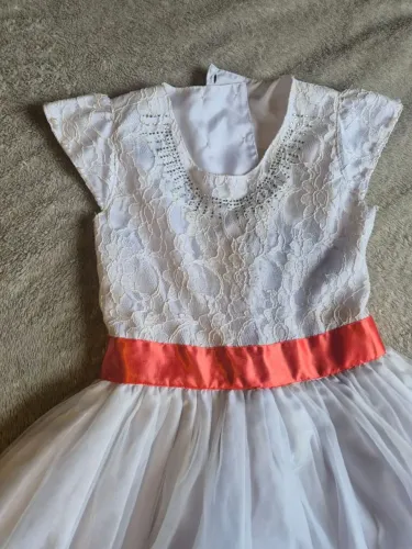 Vestido branco festa infantil tamanho 8