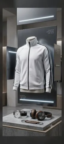 Jaqueta Sport Premium White & Black | Estilo Athleisure Minimalista