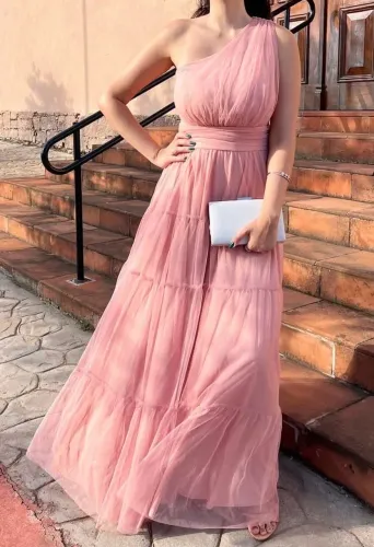 Vestido de Festa Rose com Brilho
