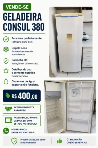 Geladeira Consul 380L 