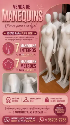 VENDO MANEQUINS PLUS SIZE