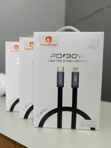 Cabo USB-C para Lightning H'Maston PD 30W Turbo 1 Metro