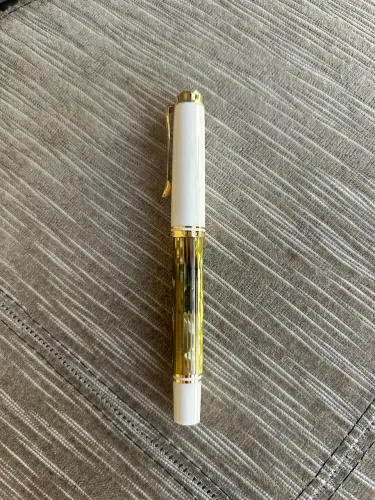 Caneta tinteiro Pelikan Souverän M400 White Tortoise Pena M